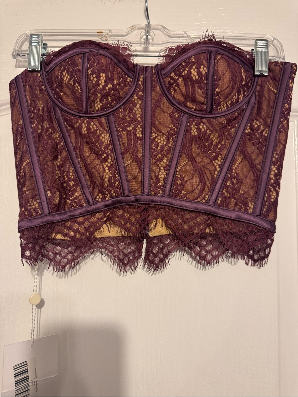 NEW Miss Circle Nyssa Purple Lace Bustier